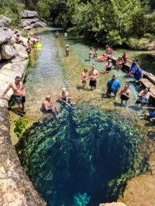 Viral image of Jacob’s Well in Wimberley, Texas in 2017