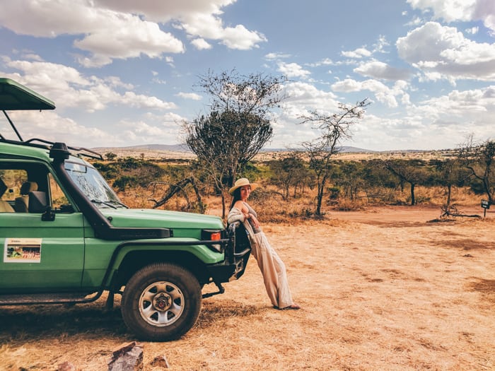 Girl with safari car