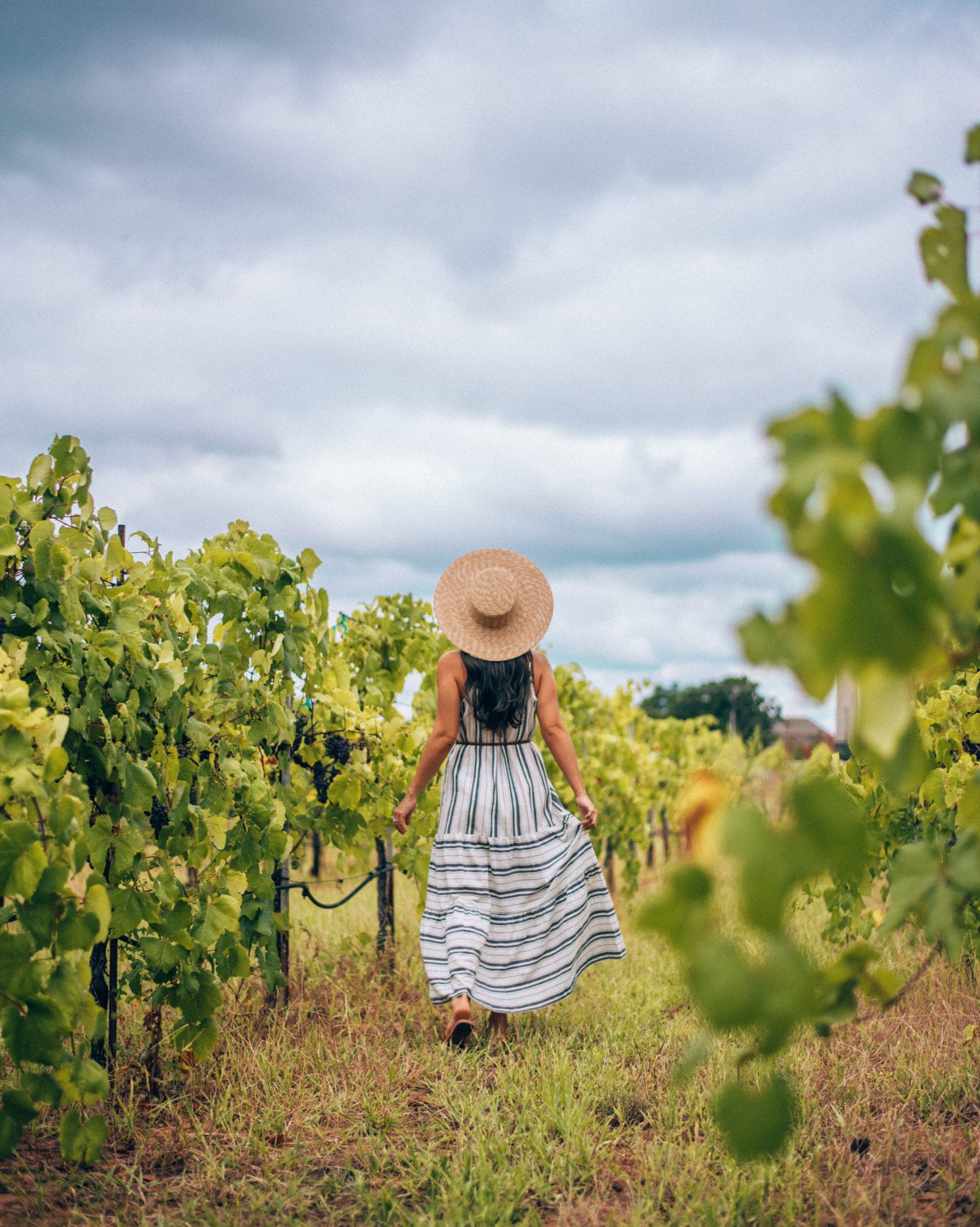girl at delaney vineyards