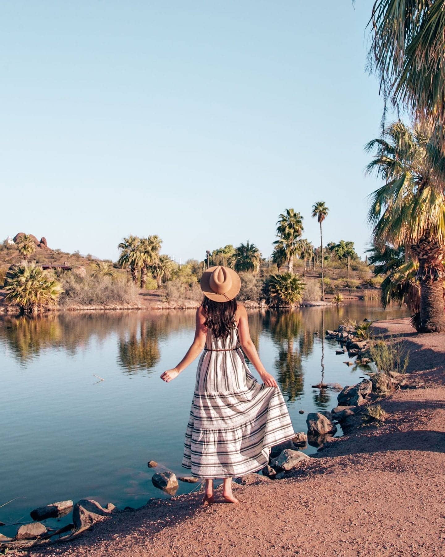 Girl at papago park in Scottsdale, Arizona