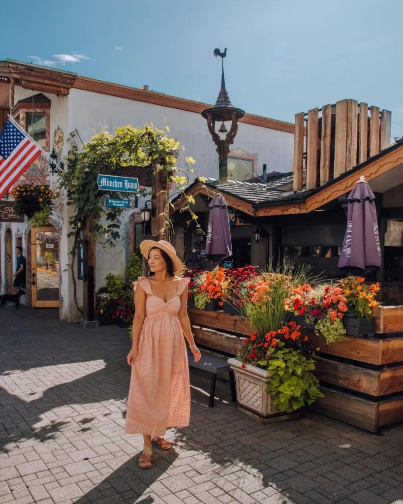 Girl In Leavenworth With Flowers