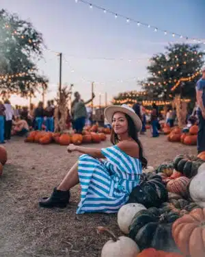 Girl At Pumpkin Farm