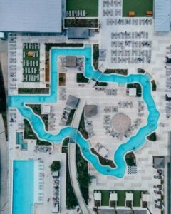 Marriott Houston Texas Shaped Lazy River Pool