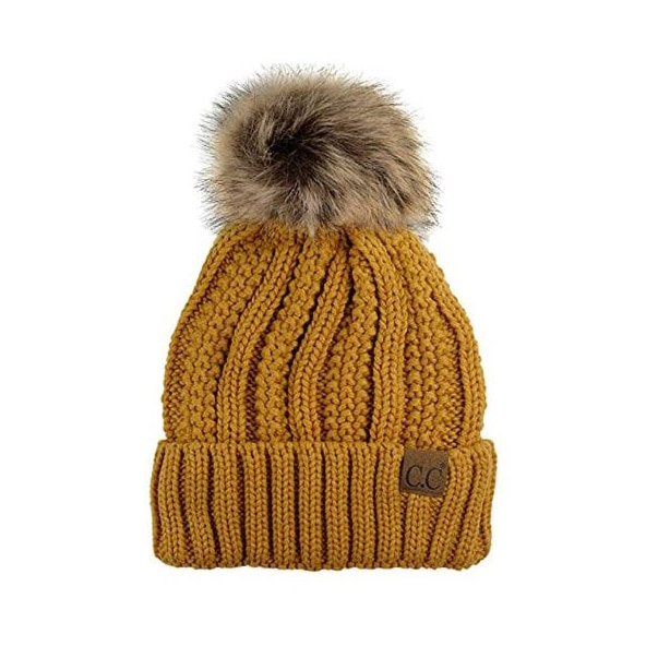 yellow-cable-knit-hat