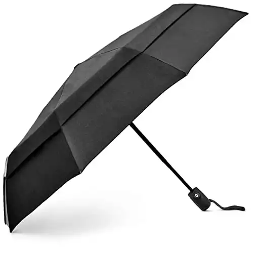 Parapluies de voyage pour la pluie - coupe-vent avec bouton d'ouverture/fermeture