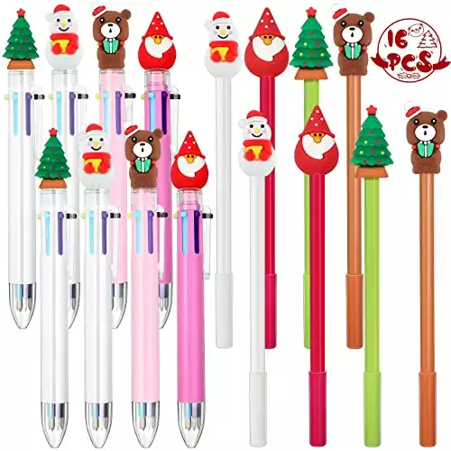 16 Pieces Christmas Pens Set