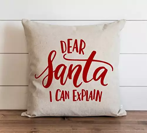 Dear Santa I Can Explain 18x18 Inch Pillow