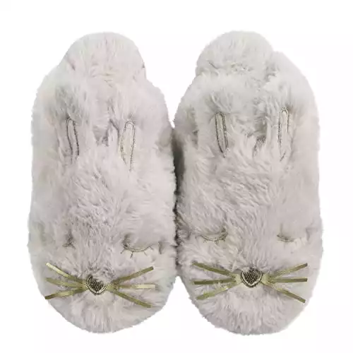 Women's Bunny Plush Heeled Slippers