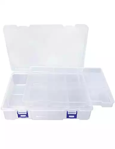 Plastic Waterproof Tackle Box Organizer with Movable Tray