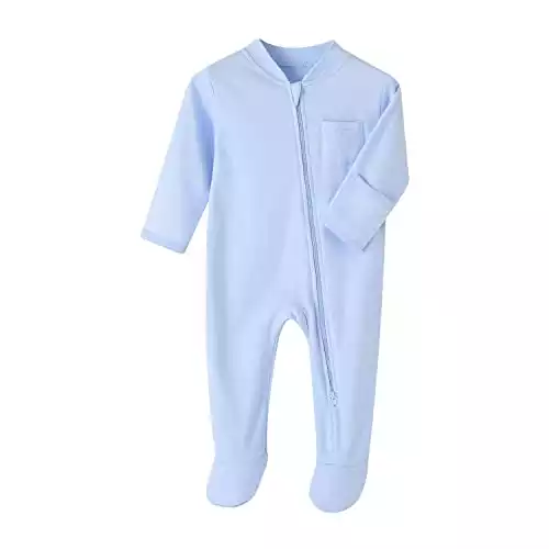 Zip Front Footed Sleep and Play Cotton Sleeper