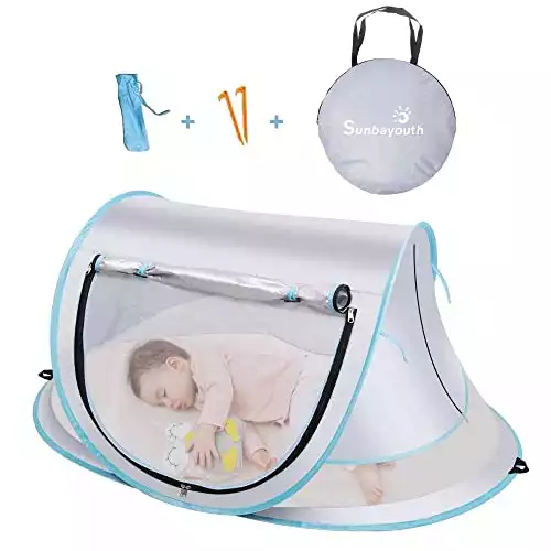 Portable Baby Beach Tent and Travel Bed, UPF 50+