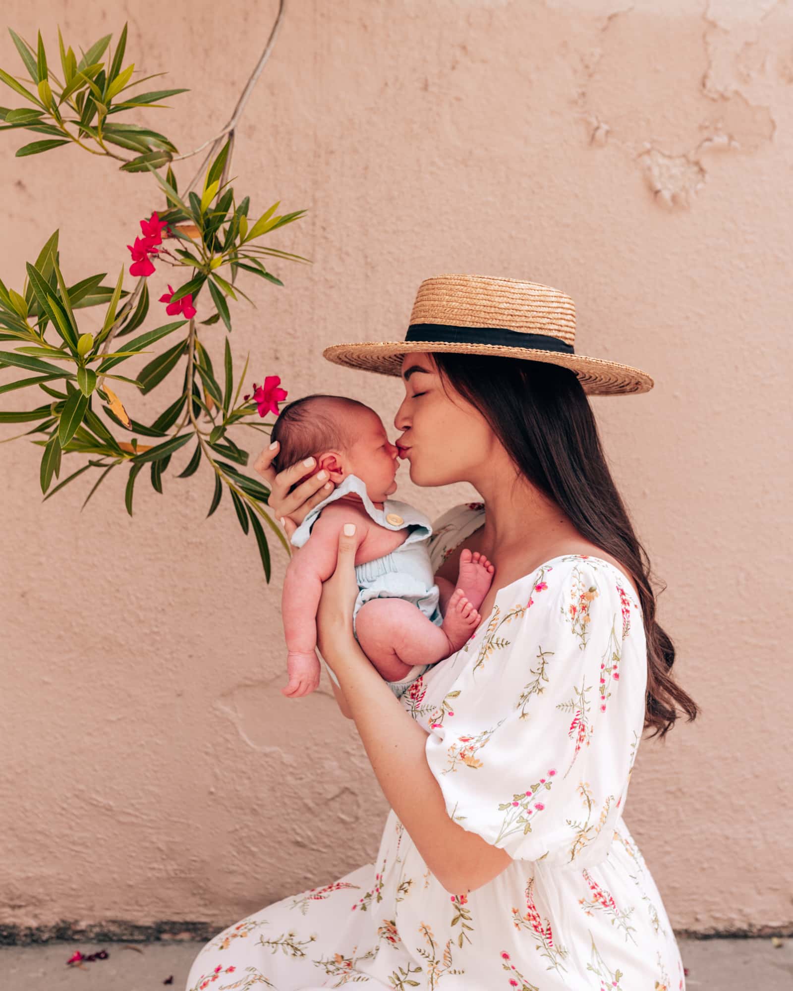 Spring Baby Photoshoot Ideas - Mom and Baby Floral