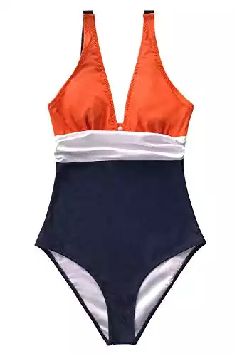 CUPSHE Women's Color Block One Piece Swimsuit