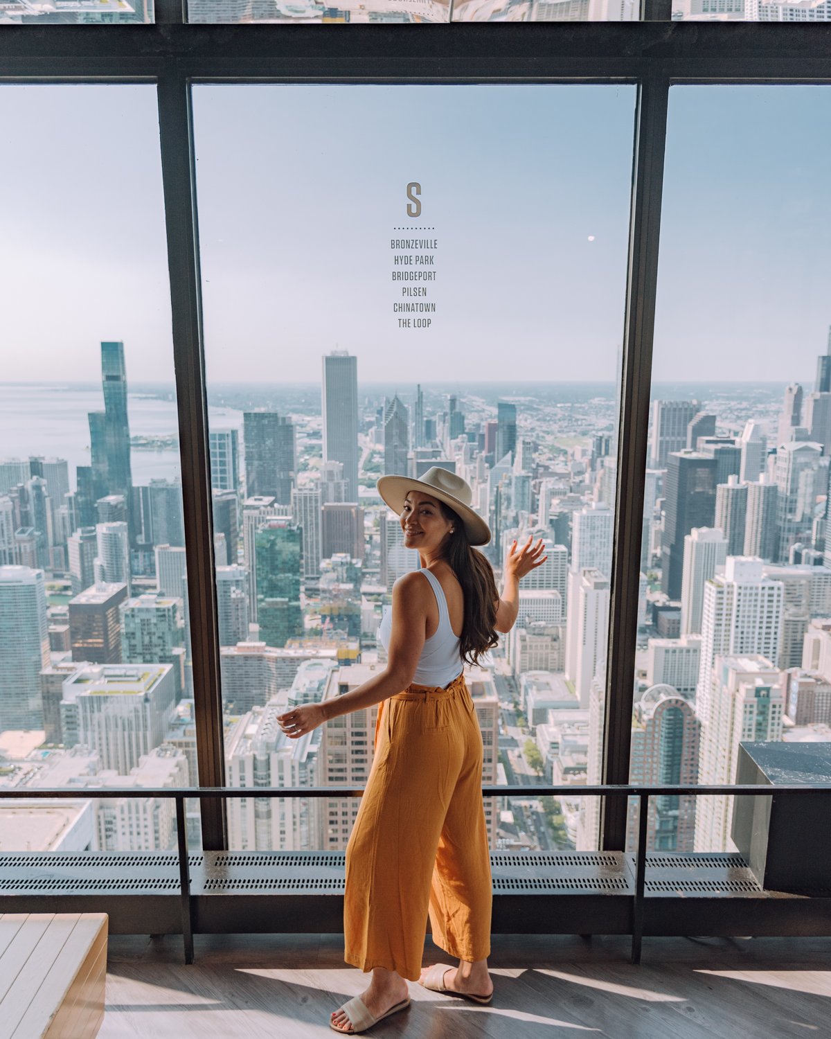 girl at 360 chicago observatory