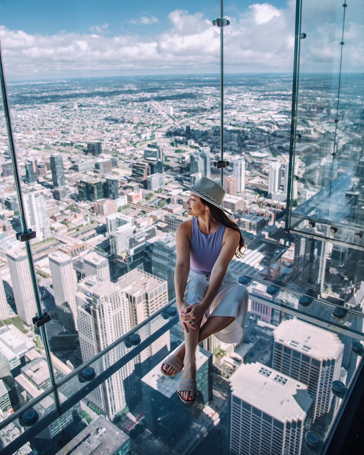 Girl on the Ledge at SkyDeck Chicago