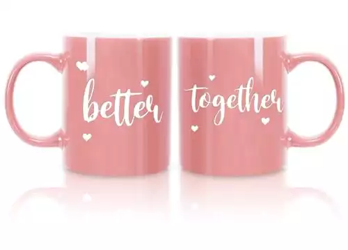 Whaline Valentine's Day Couple Coffee Mugs with Gift Box