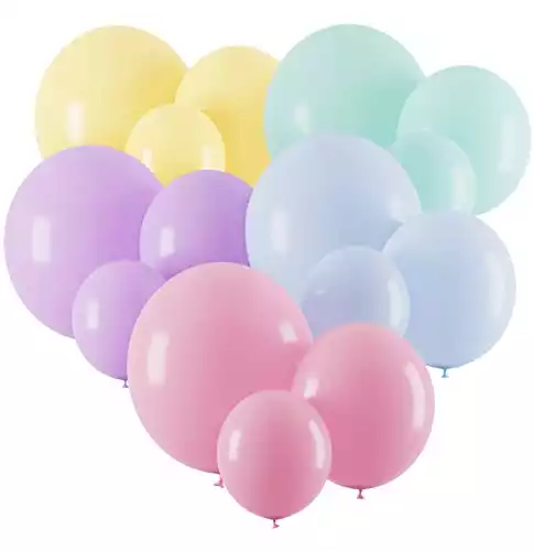 Pastel Balloons (100-Pack) Assorted Colors