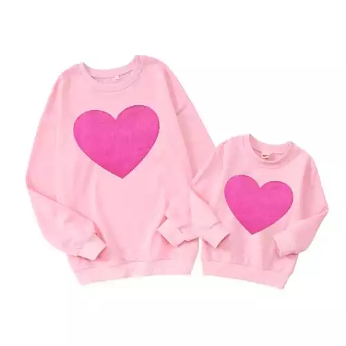 MODNTOGA Family Matching Valentine's Day Sweatshirt