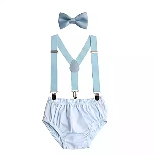 GUCHOL Baby Boys Suspenders and Diaper Cover