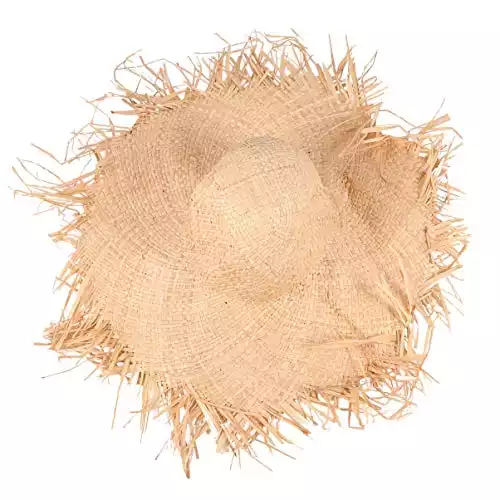 Sun Hat with Frayed Edges for Women
