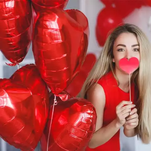 Larchio Red Heart Balloons