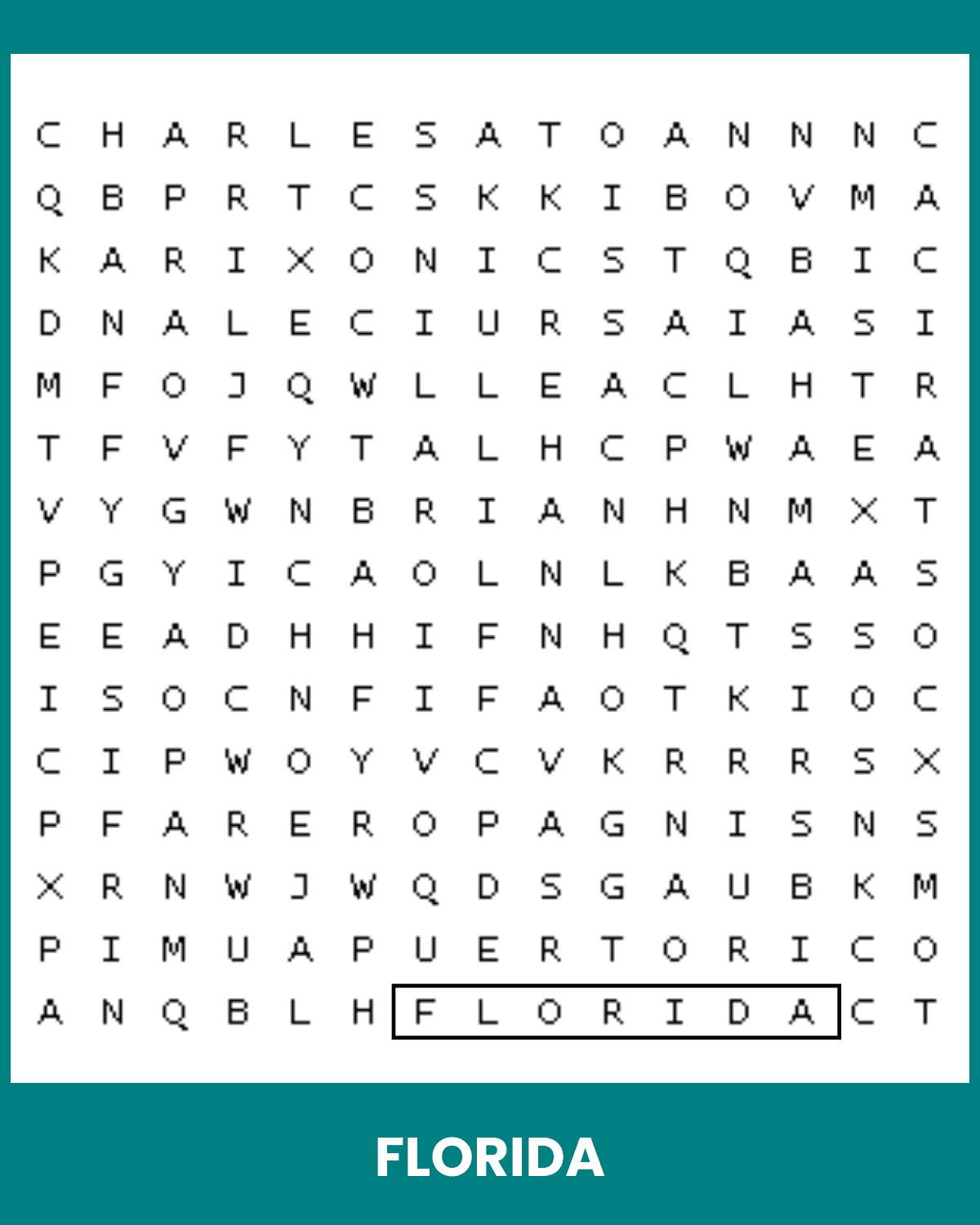 Florida Word Search