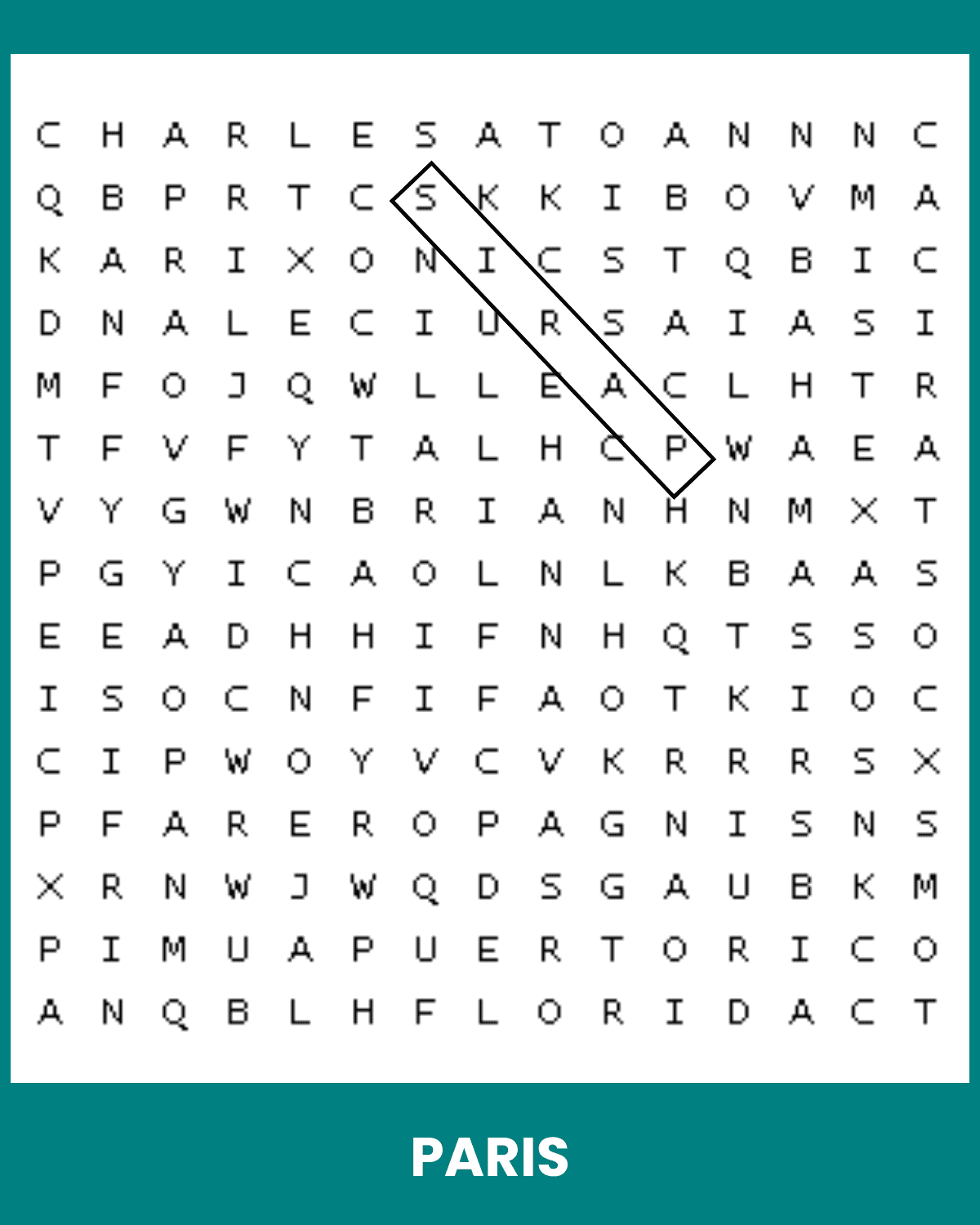 Paris Word Search