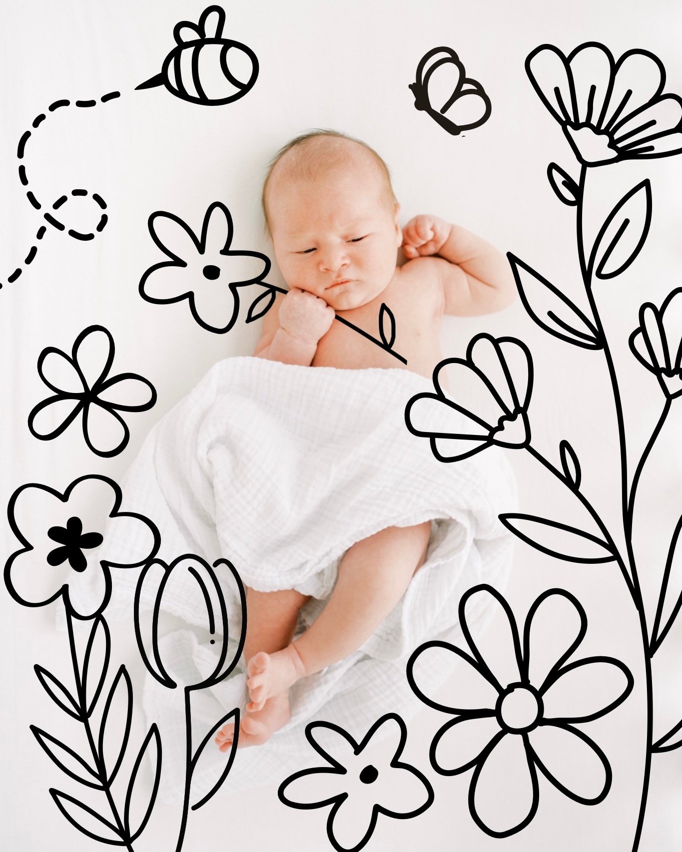 Spring Baby Photoshoot Ideas - Baby Plain Surroundings
