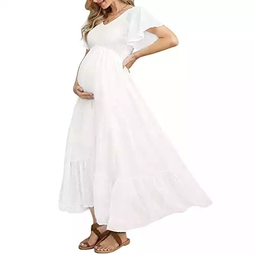 Swiss Dot Maternity Dress