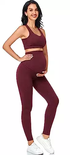 Seamless Maternity Bra & High Waist Elasticity Pregnancy Pant Sets