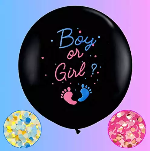Jumbo Gender Reveal Confetti Balloons 2pcs 36inch