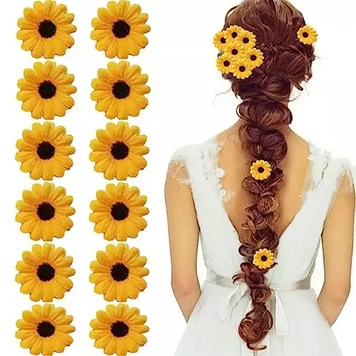 Women Sweet Mini Sunflower Hair Clip