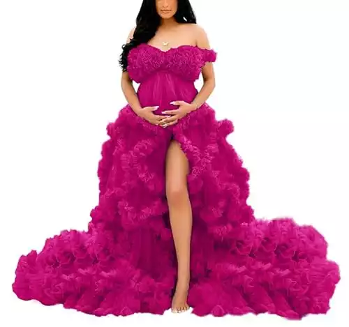Puffy Tulle Maternity Robe for Photography