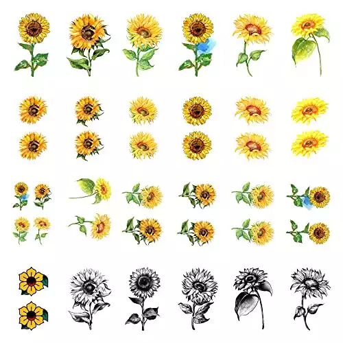 SanerLian Sunflowers Temporary Tattoo