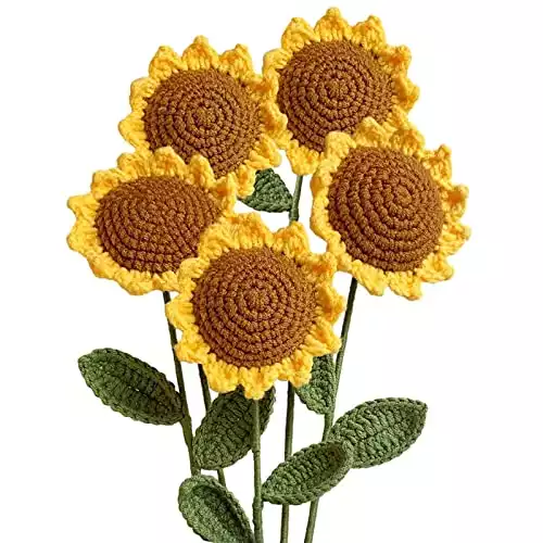 Crochet Sunflower Decor