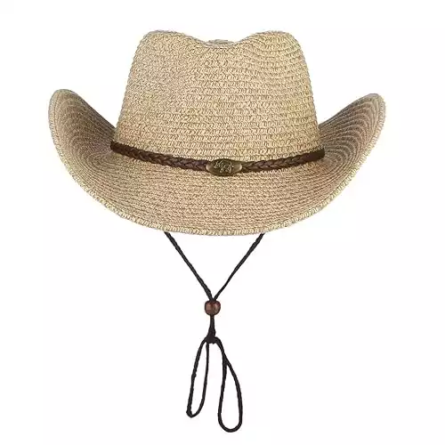 Women's Western Cowboy Hat with String