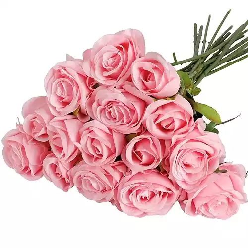 Artificial Pink Roses Flowers