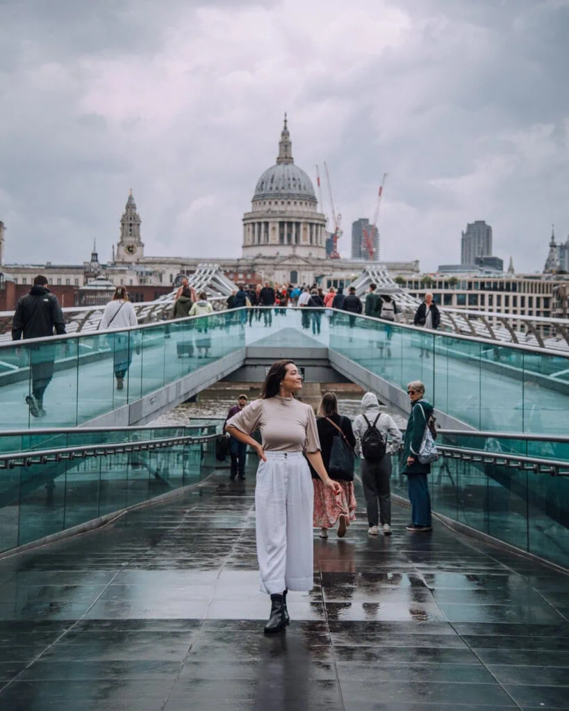 St Pauls Cathedral from Millennium Bridge is one of the most Instagrammable places in London