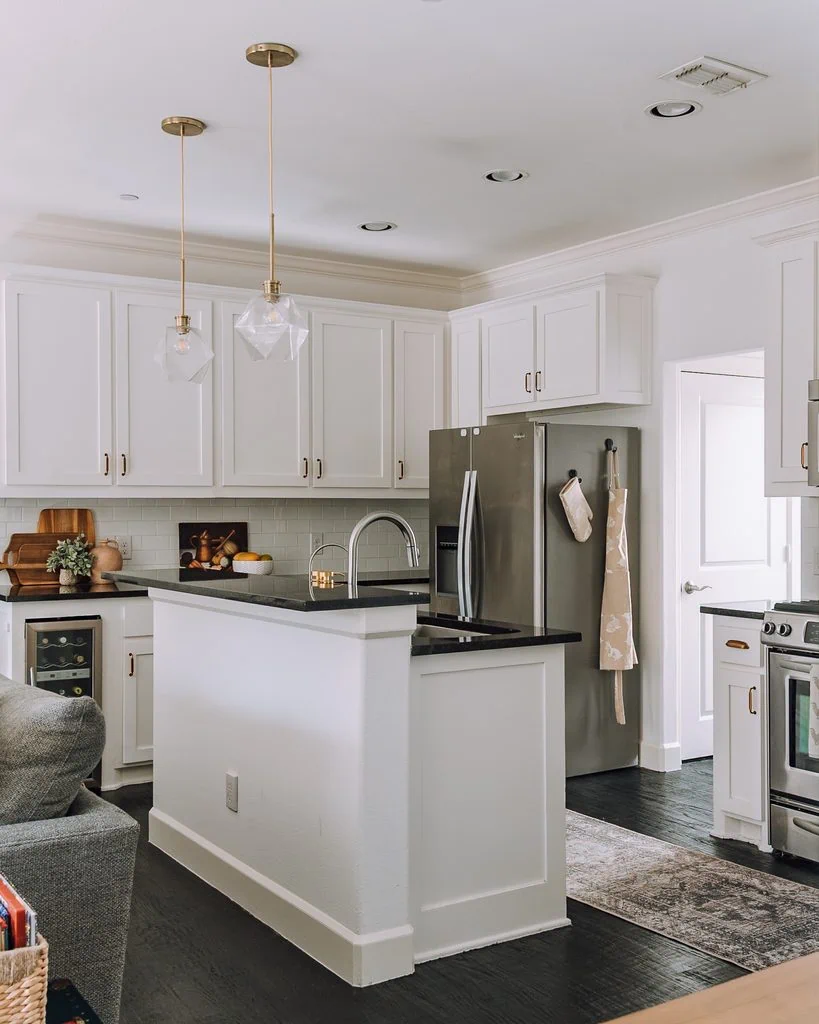 Before Black Granite Kitchen