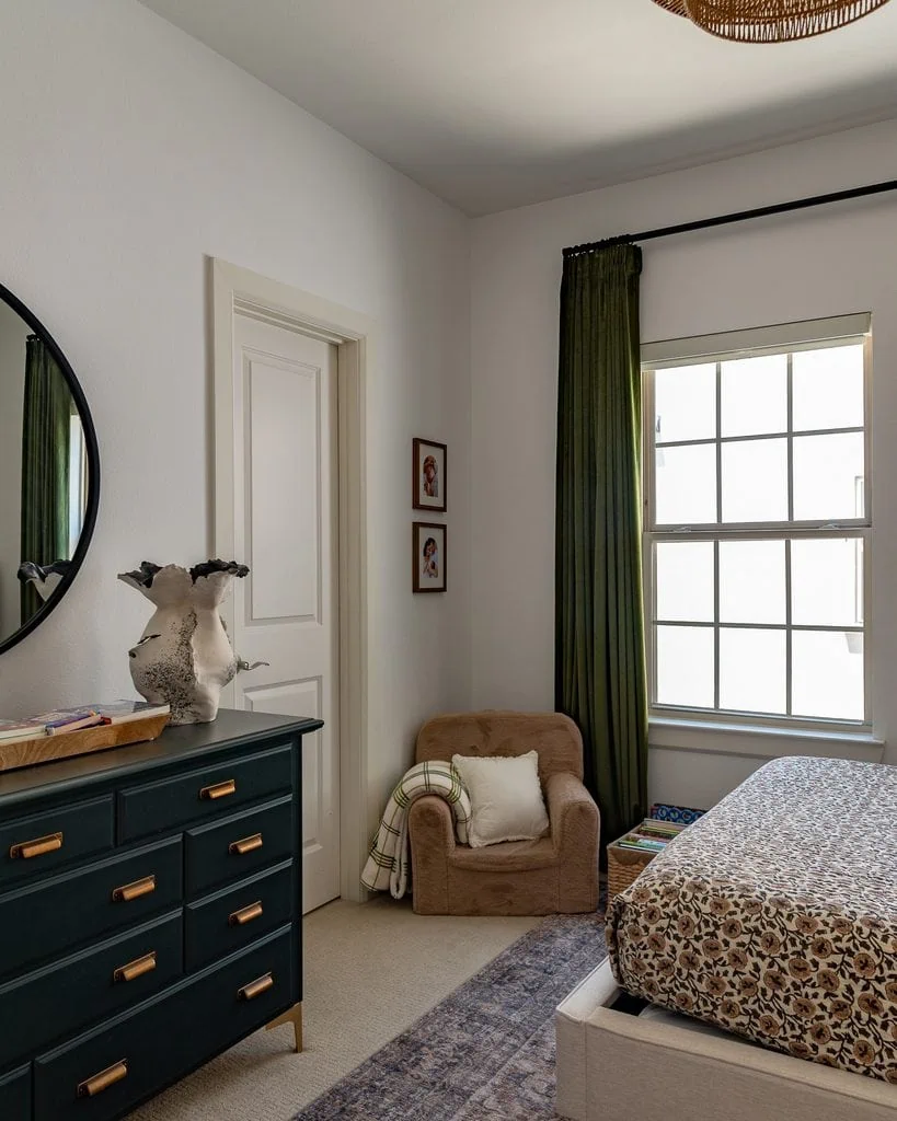 Olive Green And Dark Teal Kids Room