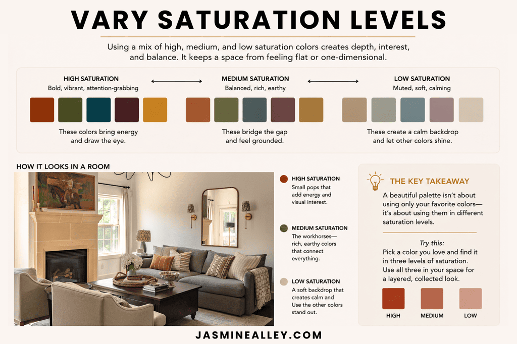 Vary Saturation Levels In Interior Design