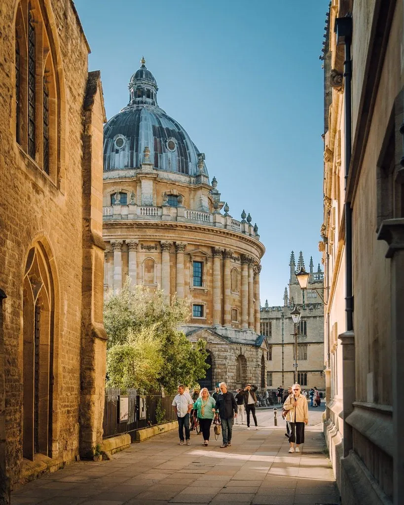 Golden Hour In Oxford With A Glimpse Of The Bodleian Library