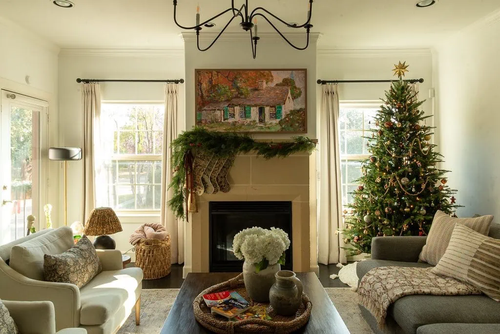 Living Room Nostalgic Christmas Aesthetic