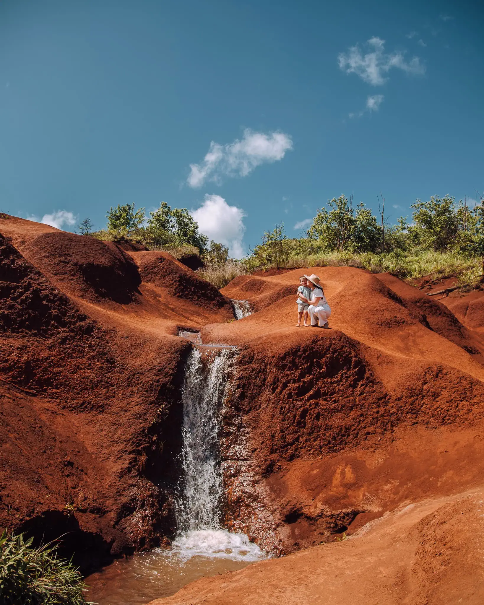 Red Dirt Waterfall On Kauai