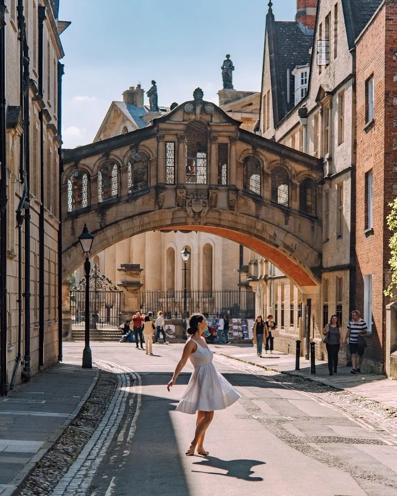 Twirling In Front Of The Bridge Of Sighs Oxford